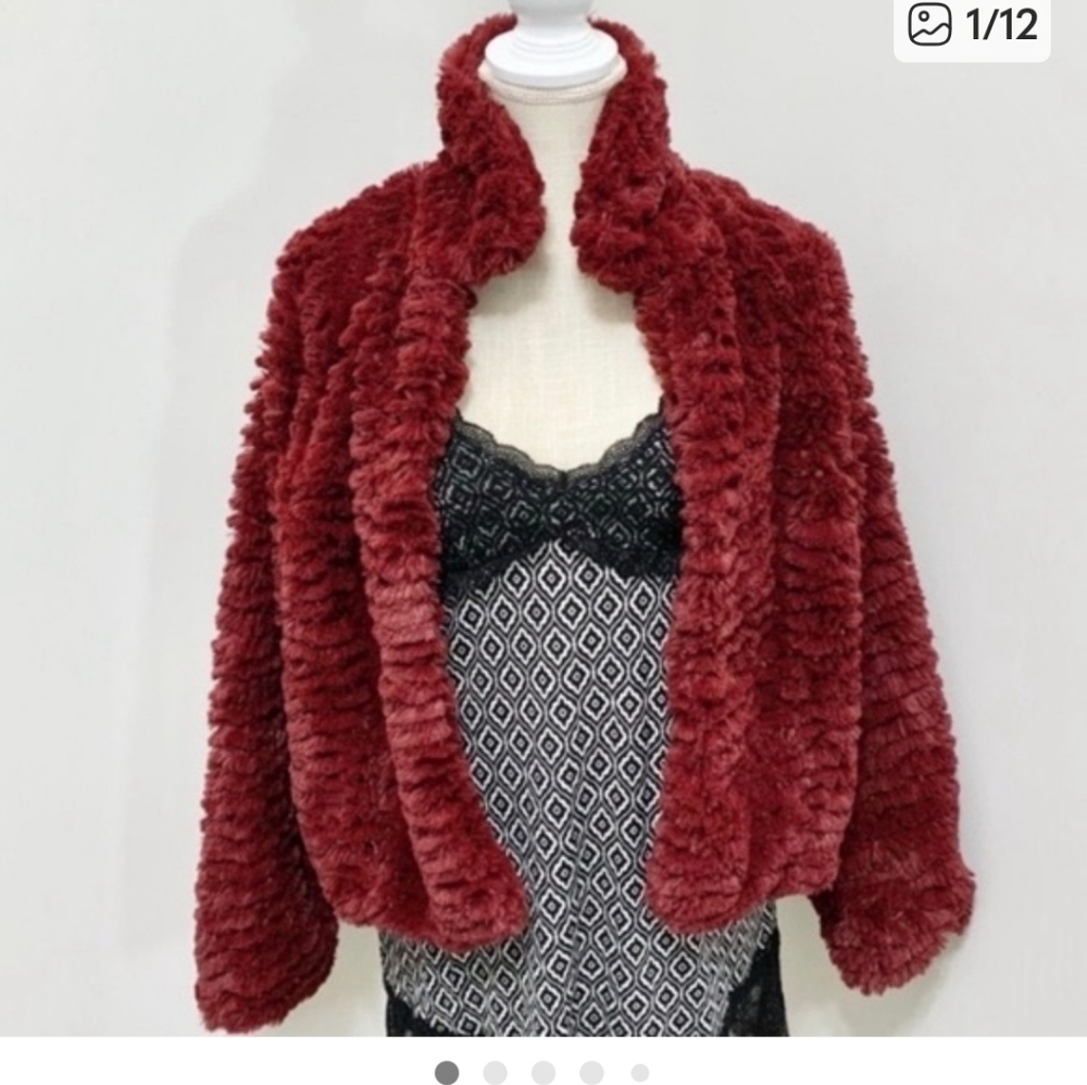 Fever 90s Y2K Fuzzy Faux Fur Coat M